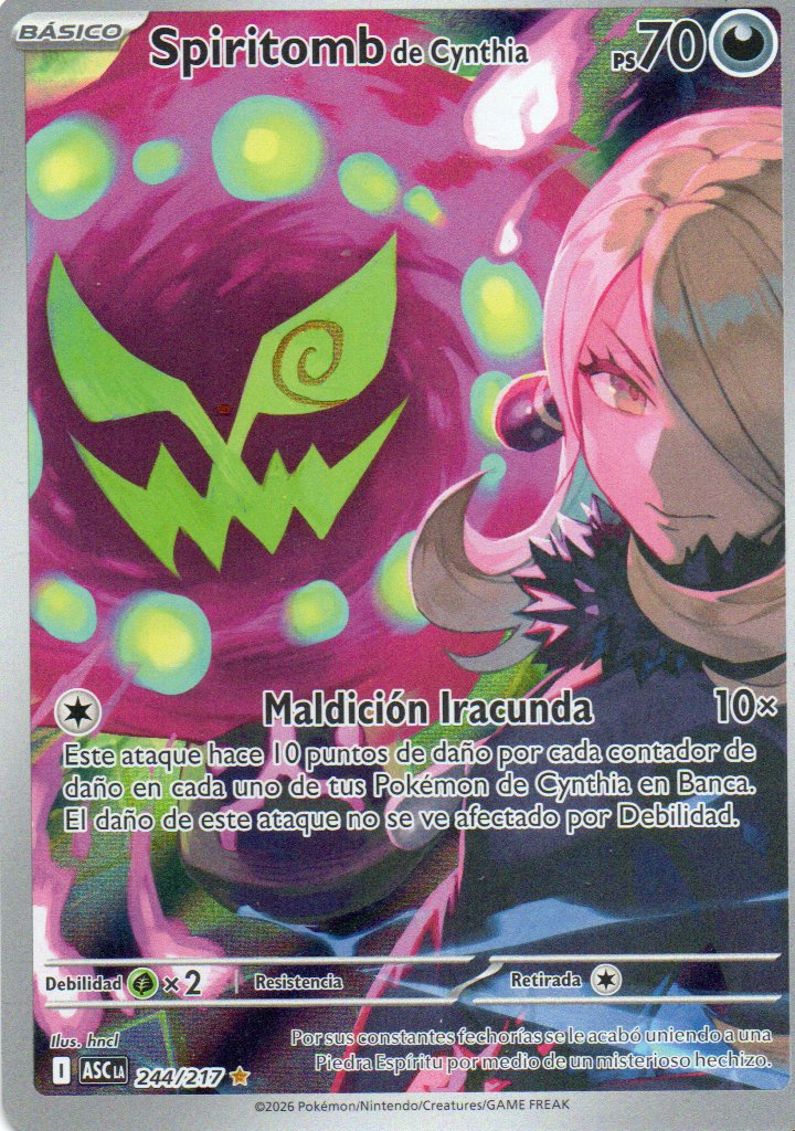 Spiritomb de Cynthia 224 Español Illustration rare