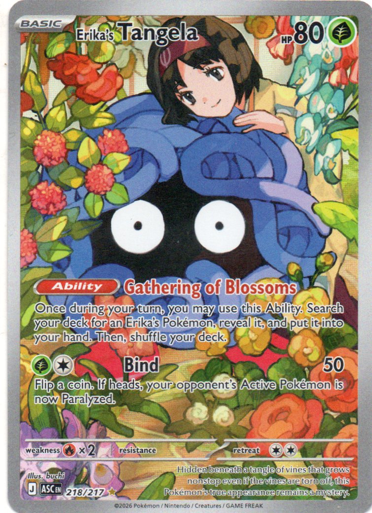 Erika's Tangela 218 ingles Illustration rare