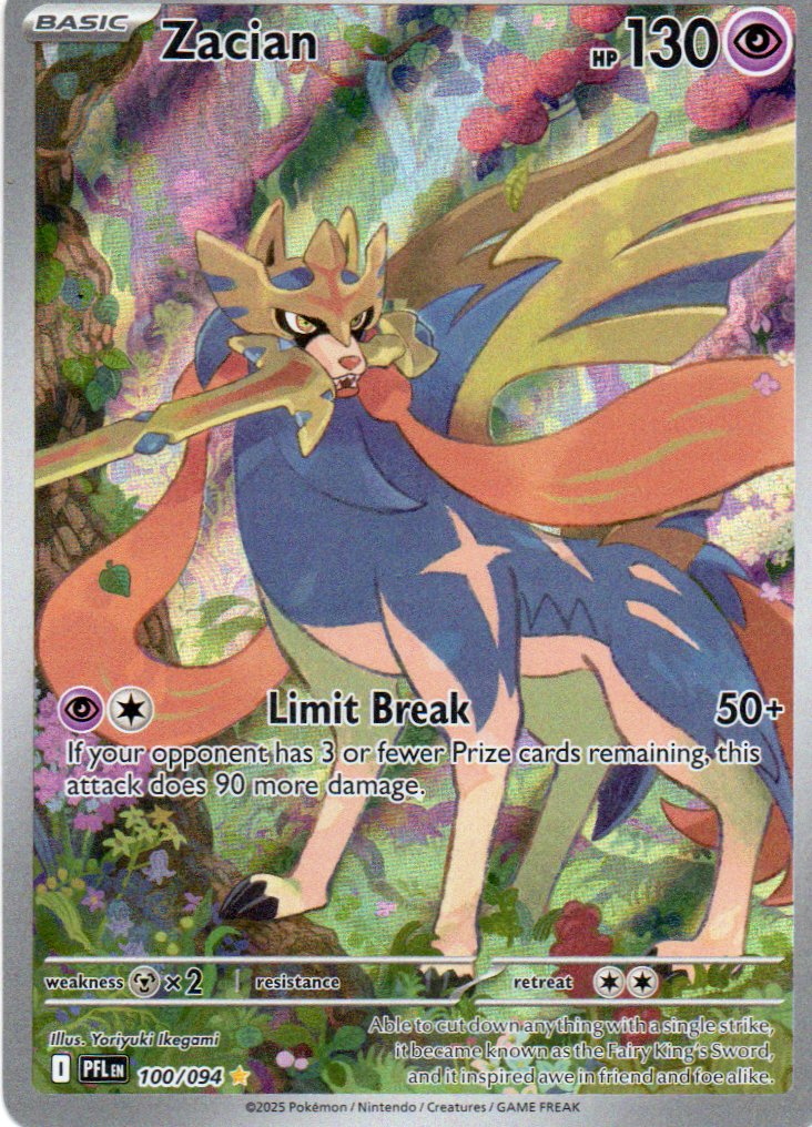 Zacian 100 ingles Illustration rare