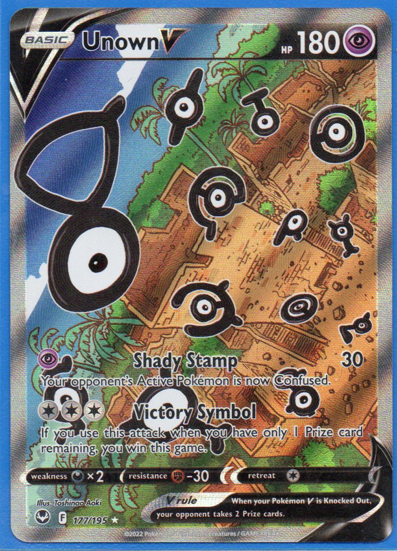 Unown V 177 ingles Ultra rare