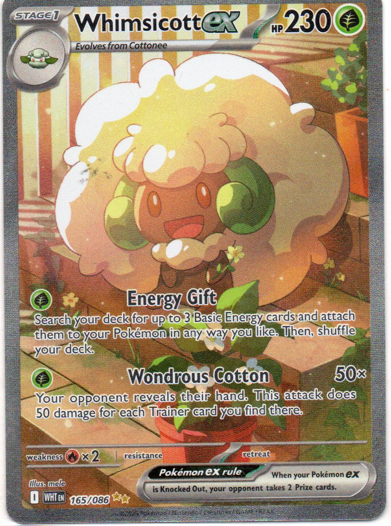 Whimsicott ex 165 ingles special Illustartion rare
