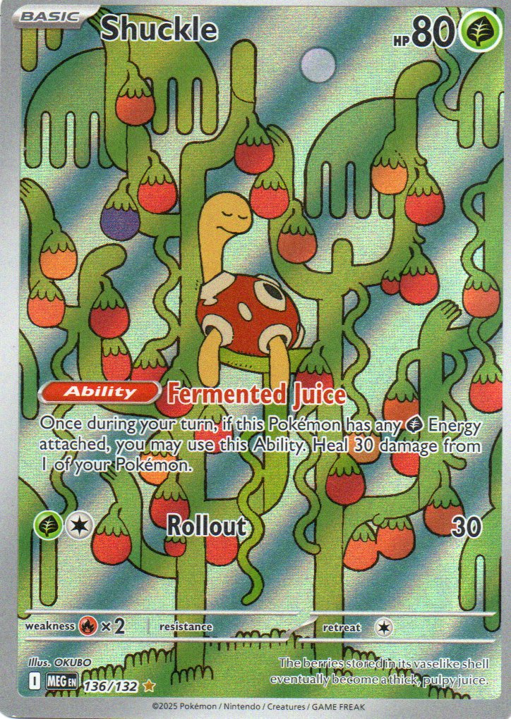 Shuckle 136 ingles Illustration rare
