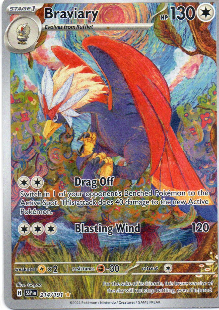 Braviary 214 ingles Illustration rare