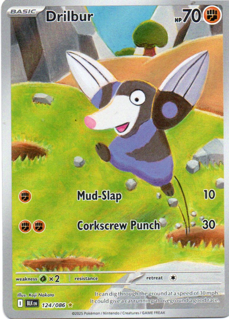 Drilbur 124 ingles Illustration rare