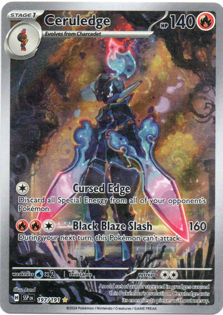 Ceruledge 197 ingles Illustration rare