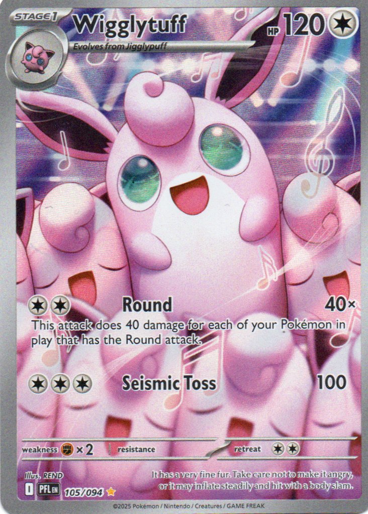 Wigglytuff 105 ingles Illustration rare