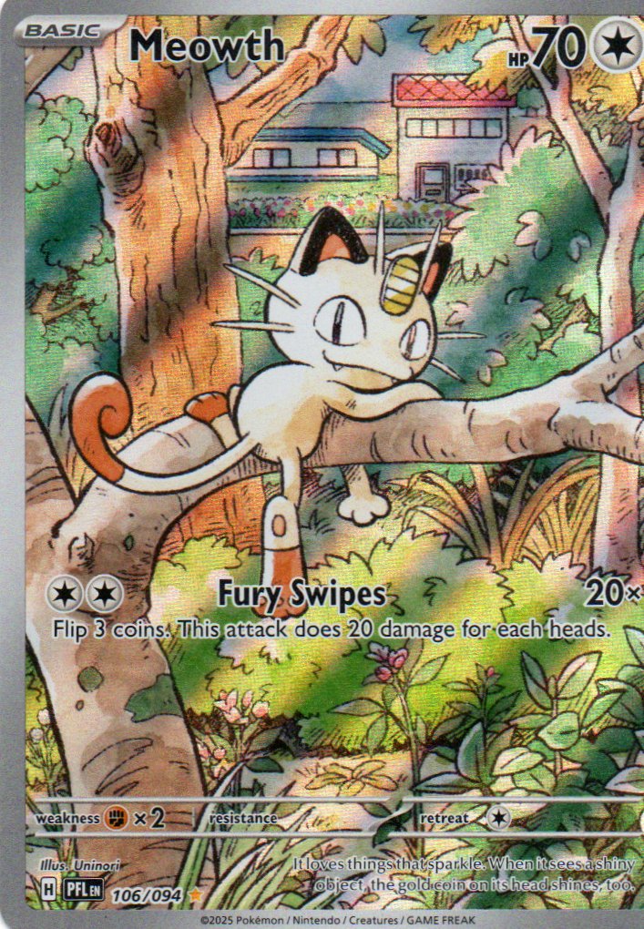 Meowth 106 ingles Illustration rare