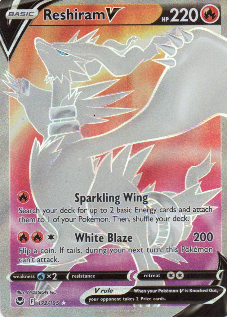 Reshiram V 172 ingles ultra rare