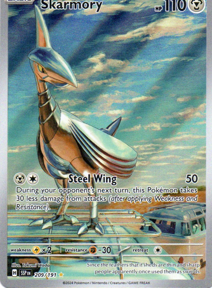 Skarmory 209 ingles Illustration rare