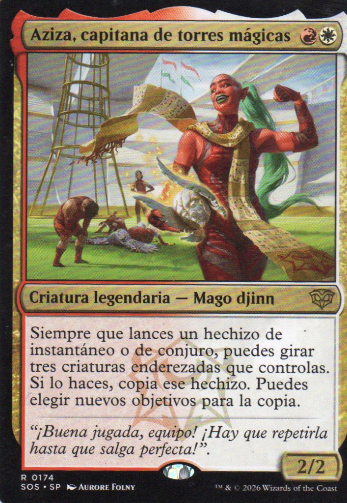 Aziza, capitana de torres magicas Rare SOS 174
