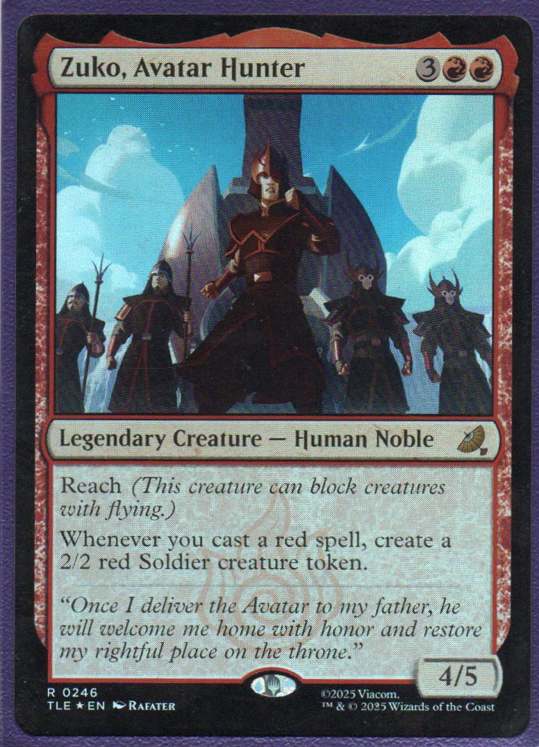Zuko, Avatar Hunter Rare Foil TLE 246