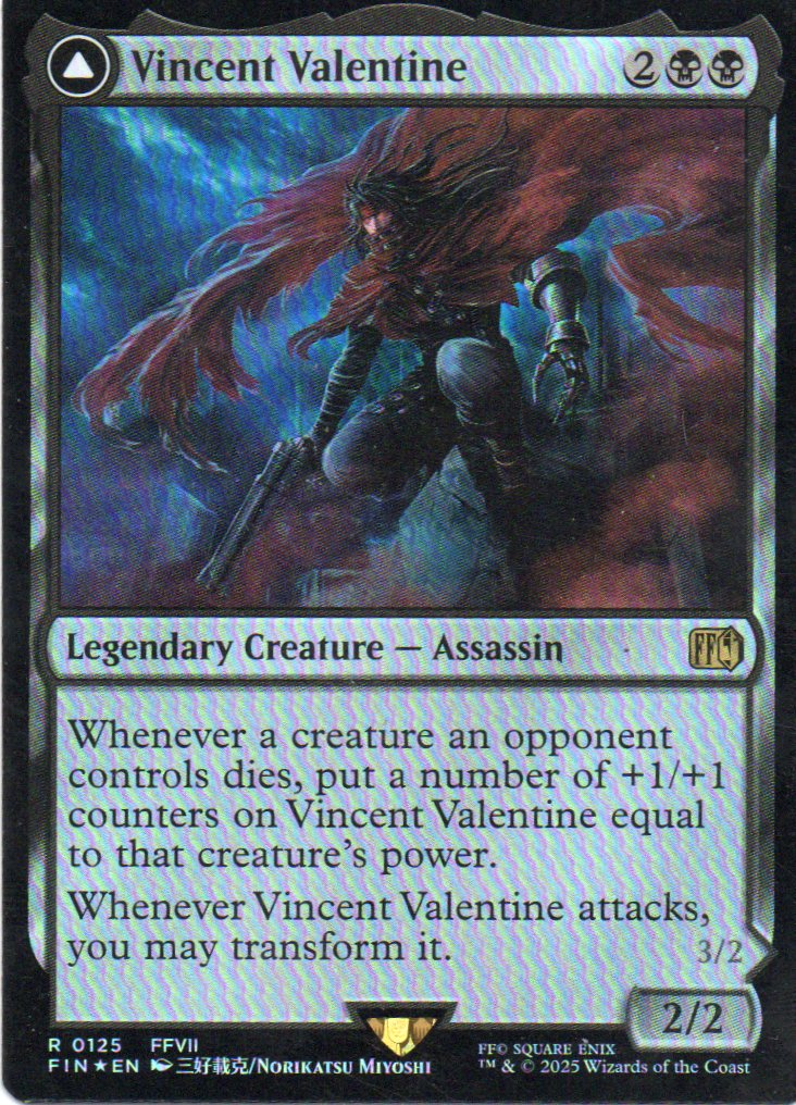 Vincent Valentine Rare Foil FIN 125