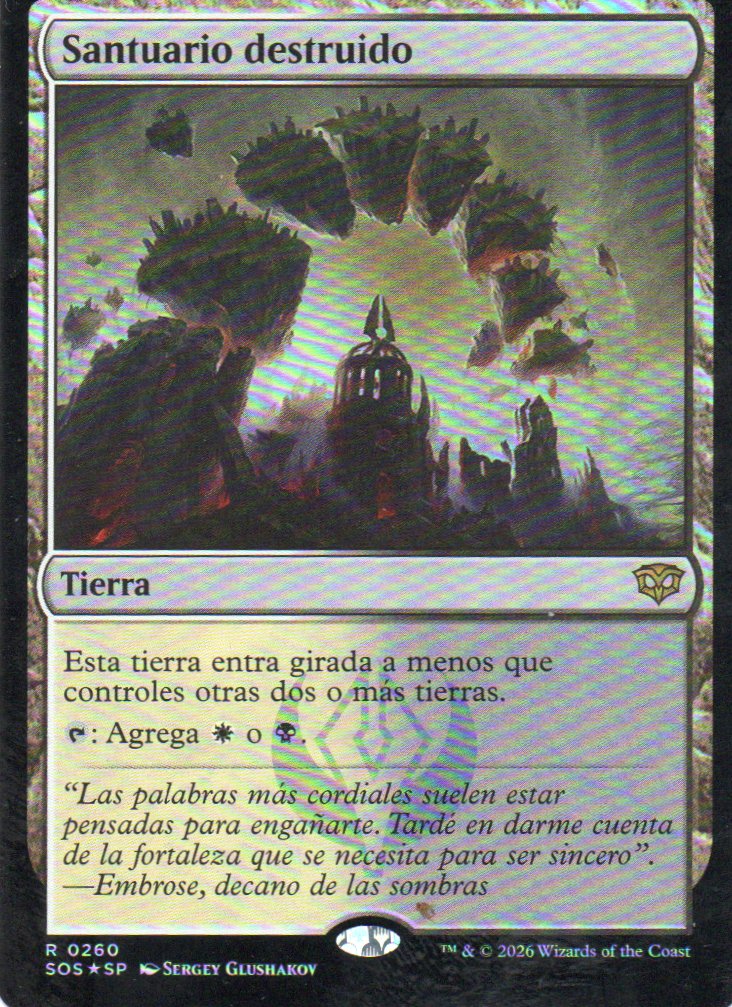 Santuario destruido Rare Foil SOS 260