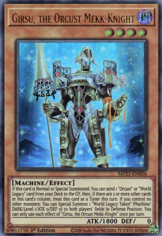 Girsu, the Orcust Mekk-Knight MP21-EN056 Ultra rare
