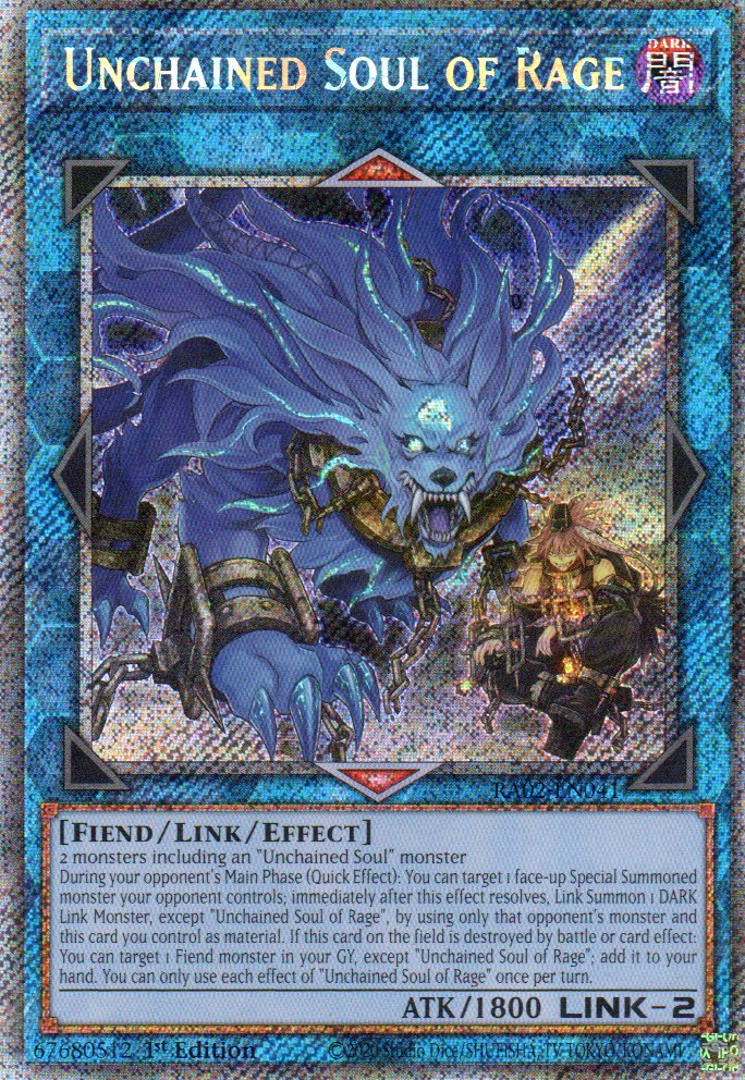 Unchained Soul of Rage RA02-EN041 Platinum rare