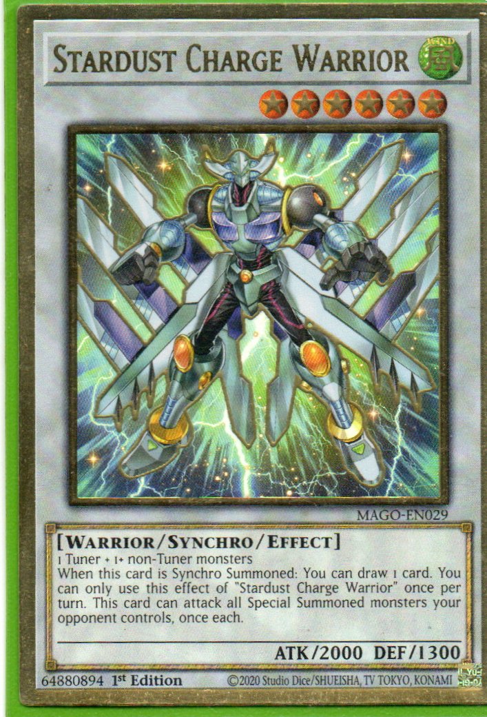 Stardust Charge Warrior MAGO-EN029 Gold rare