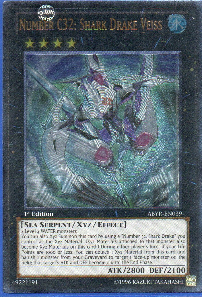 Number C32: Shark Drake Veiss ABYR-EN039 Ultimate rare