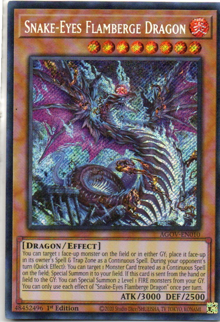 Snake-Eyes Flamberge Dragon AGOV-EN010 Secret rare