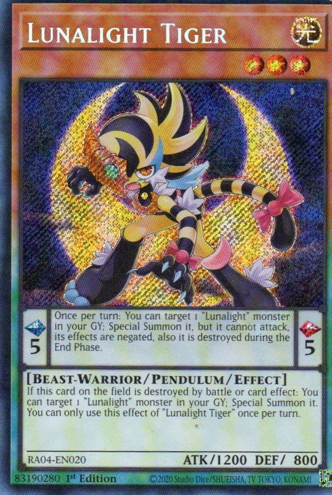 Lunalight Tiger RA04-EN020 Secret rare