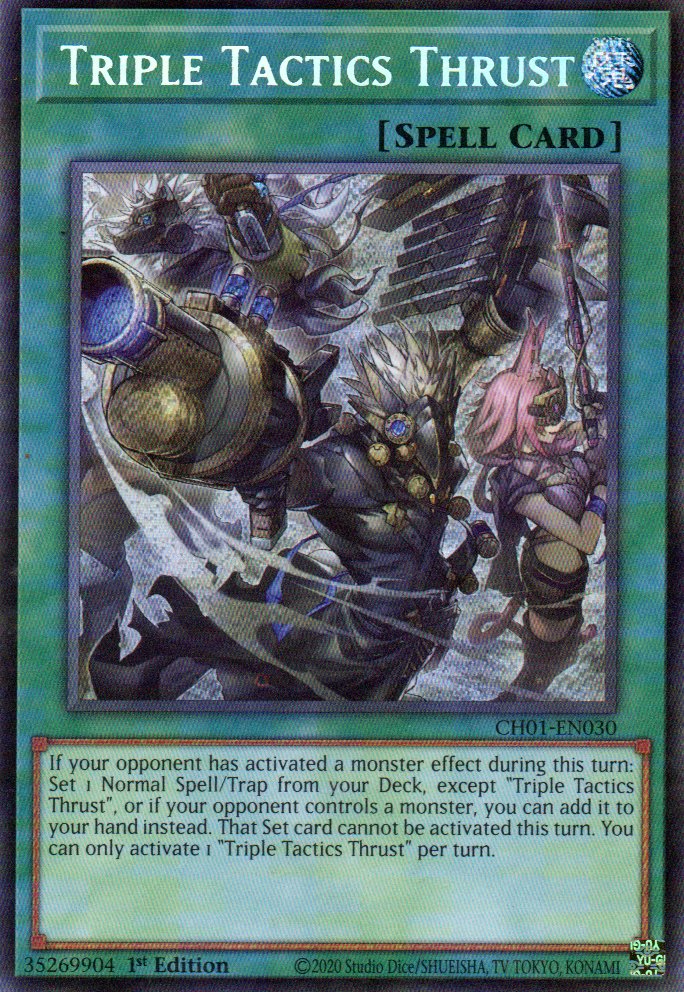 Triple Tactics Thrust CH01-EN030 Secret rare