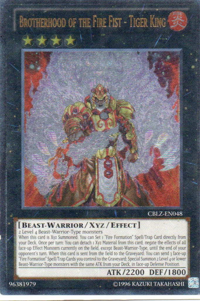 Brotherhood of the Fire Fist - Tiger king CBLZ-EN048 Ultimate rare