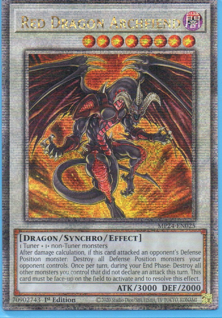 Red Dragon Archfiend MP24-EN025 Quarter rare