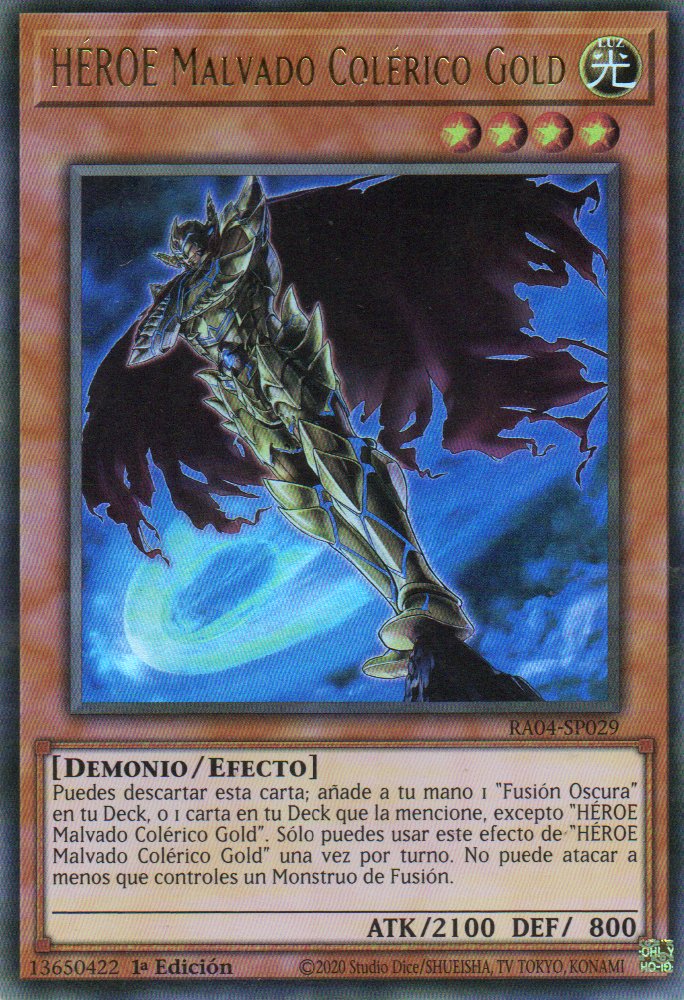 HEROE Malvado Colerico Gold RA04-SP029 Ultra rare