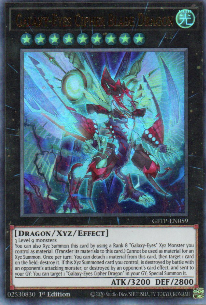 Galaxy-Eyes Cipher Blade Dragon GFTP-EN059 Ultra rare