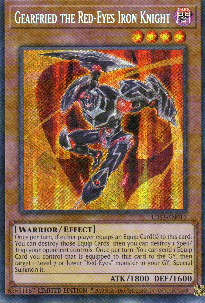 Gearfried the Red-Eyes Iron Knight LDS1-EN011 Secret rare
