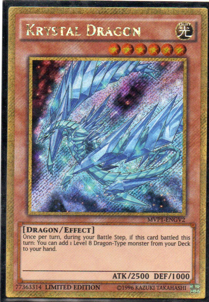 Krystal Dragon MVP1-ENGV2 Gold rare