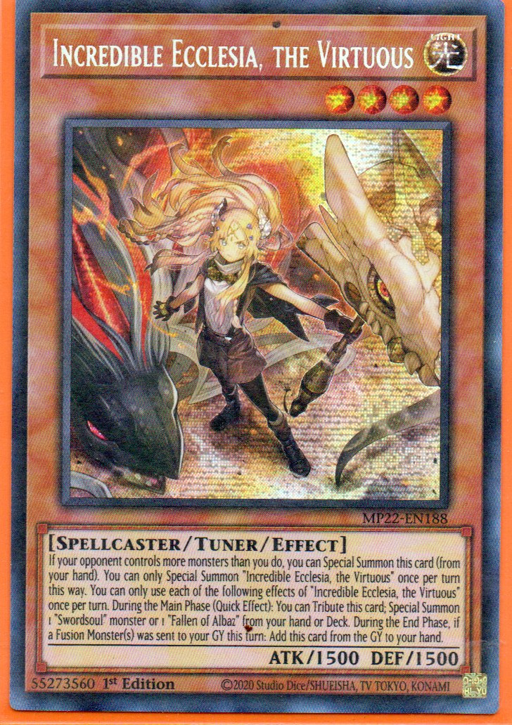 Incredible Ecclesia, the Virtuous MP22-EN188 Secret rare