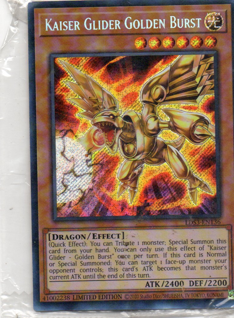 Kaiser Glider Golden Burst LDS3-EN136 Secret rare