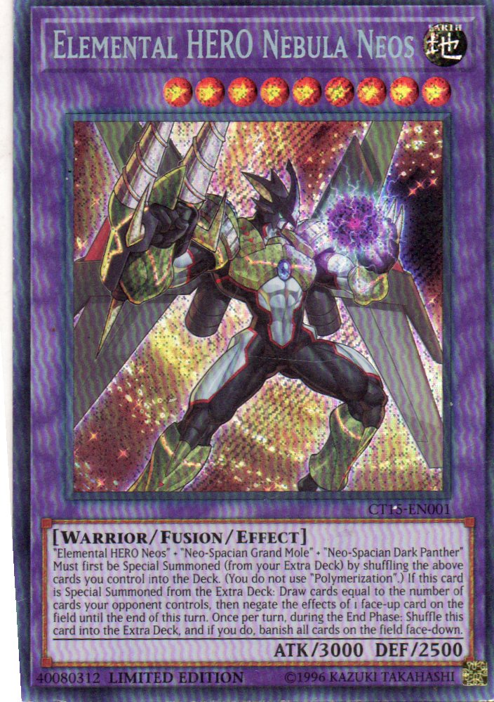 Elemental HERO Nebula Neos CT15-EN001 Secret rare