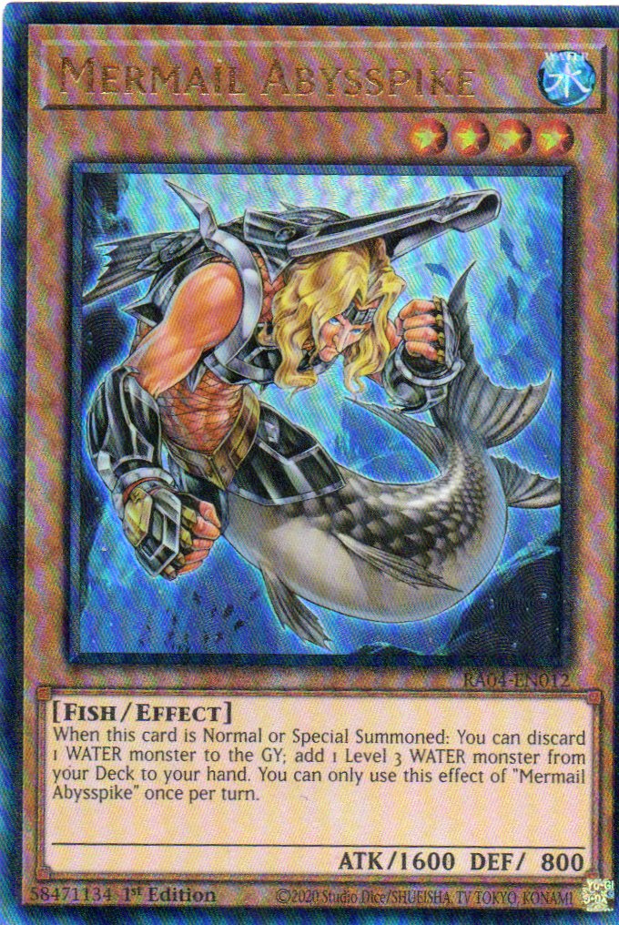 Mermail Abysspike RA04-EN012 Ultimate rare