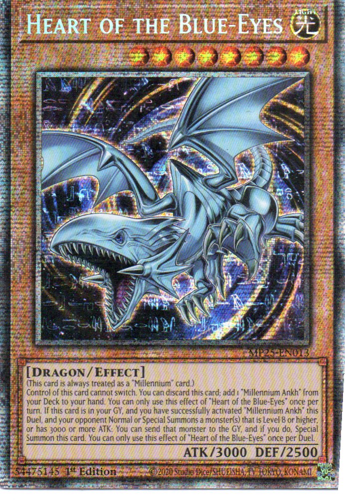 Heart of the Blue-Eyes MP25-EN013 Starlight rare