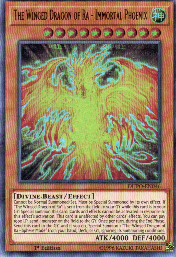 The Winged Dragon of Ra - Inmortal Phoenix DUPO-EN046 Ultra rare
