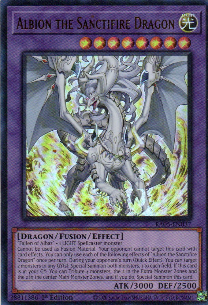 Albion the Sanctifire Dragon RA05-EN037 Ultra rare