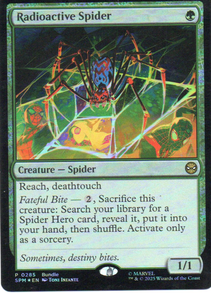Radioactive Spider SPM 285 Rare Foil
