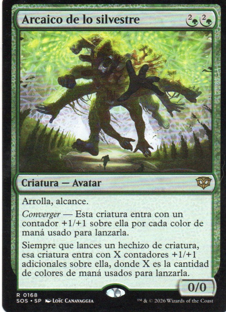 Arcaico de lo silvestre SOS 168 Rare