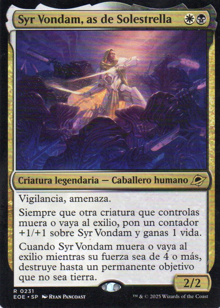 Syr Vondam, as de  Solestrella EOE 231 Rare