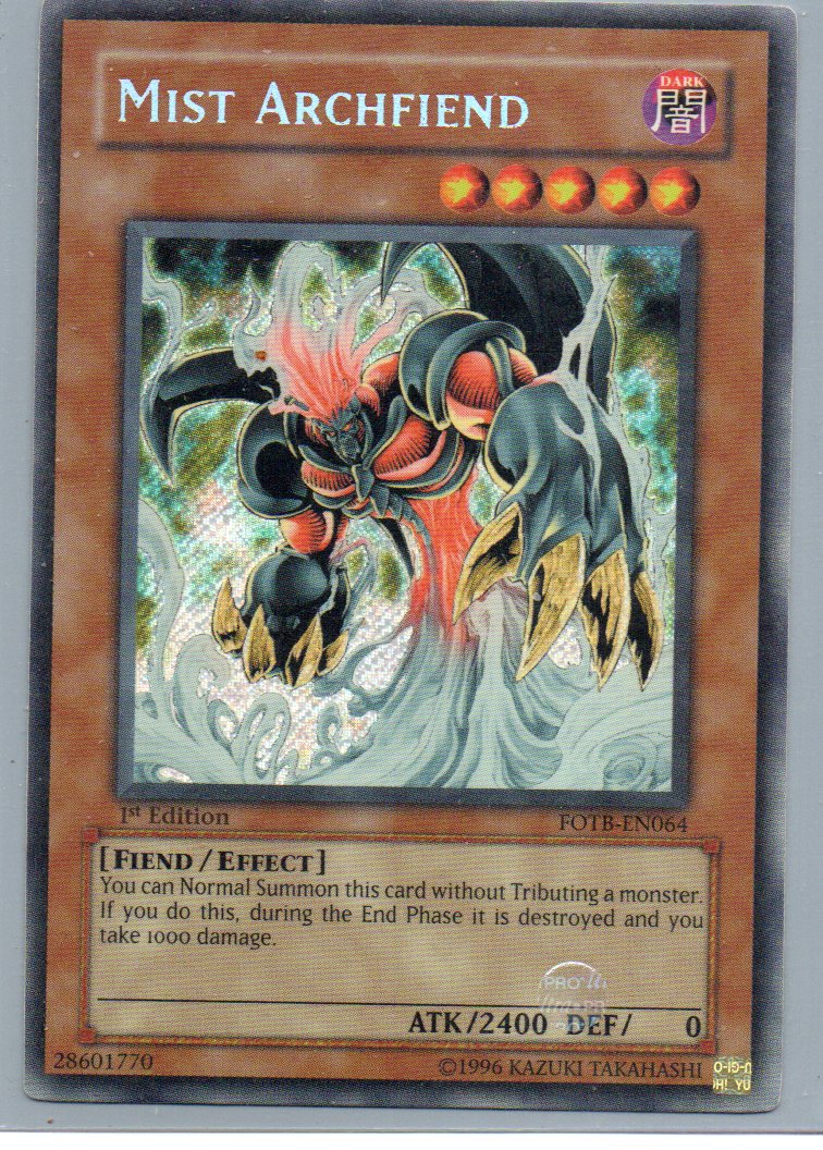 Mist Archfiend FOTB-EN064 Secret rare