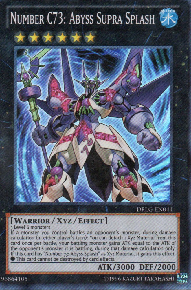Number C73: Abyss Supra Splash DRLG-EN041 Super rare
