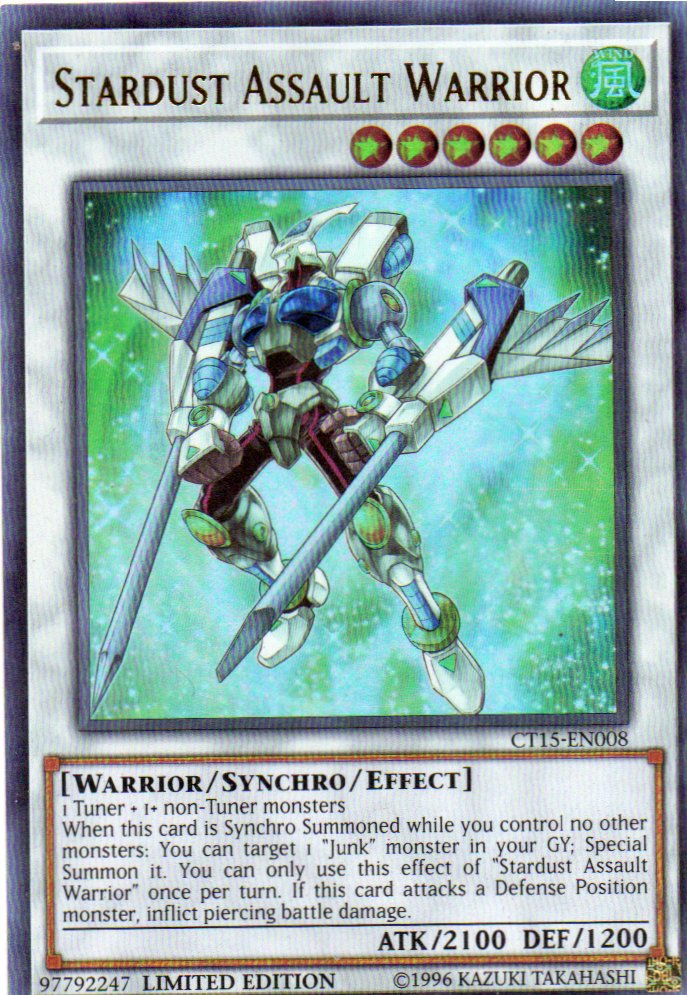 Stardust Assault Warrior CT15-EN008 Ultra rare
