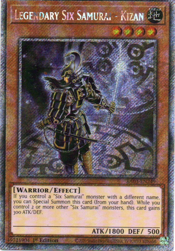 Legendary Six Samurai - Kizan RA03-EN249 Platinum rare