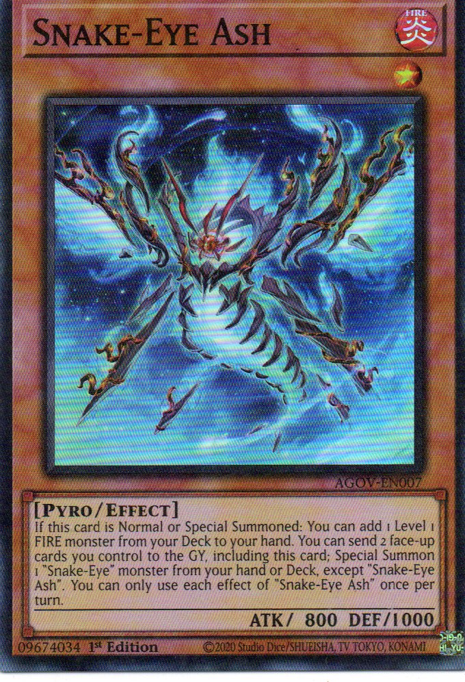Snake-Eye Ash AGOV-EN007 Super rare