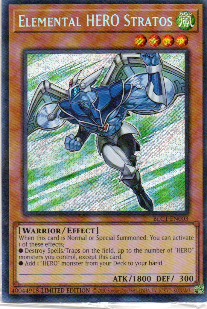 Elemental HERO Stratos BLC1-EN003 Secret rare