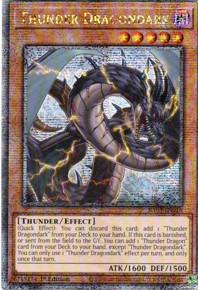 Thunder Dragondark RA03-EN018 Quarter rare