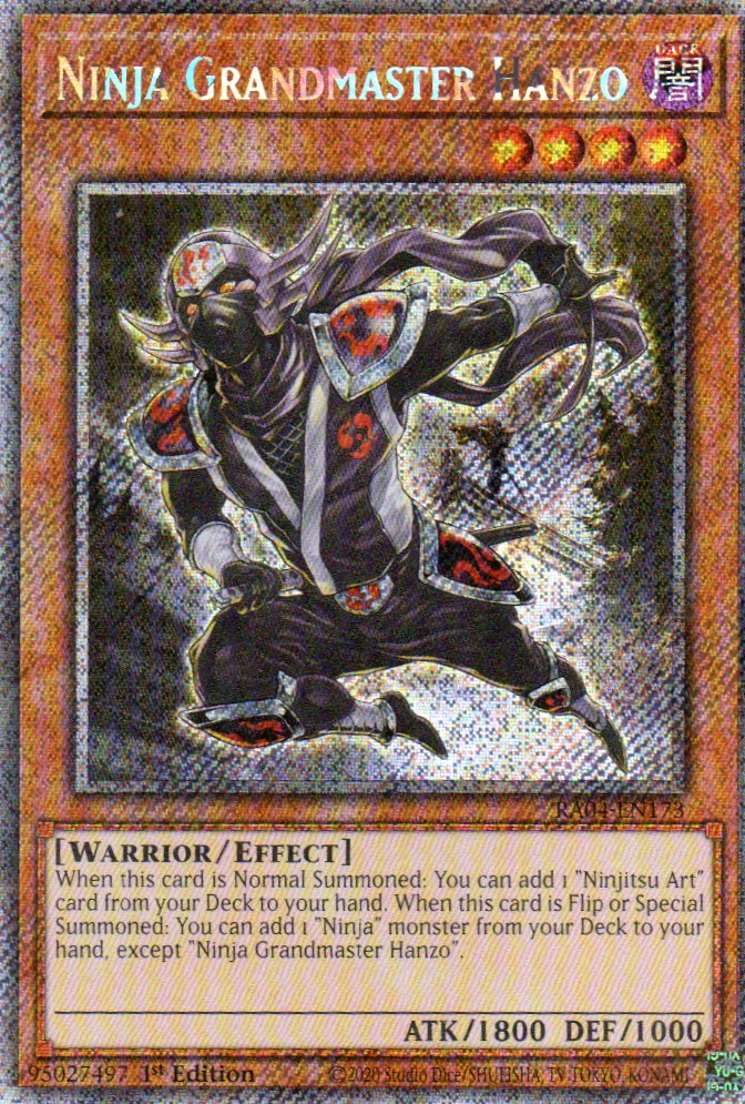 Ninja Grandmaster Hanzo RA04-EN173 Platinum rare