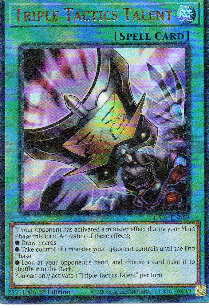 Triple Tactics Talent RA01-EN063 Ultimate rare