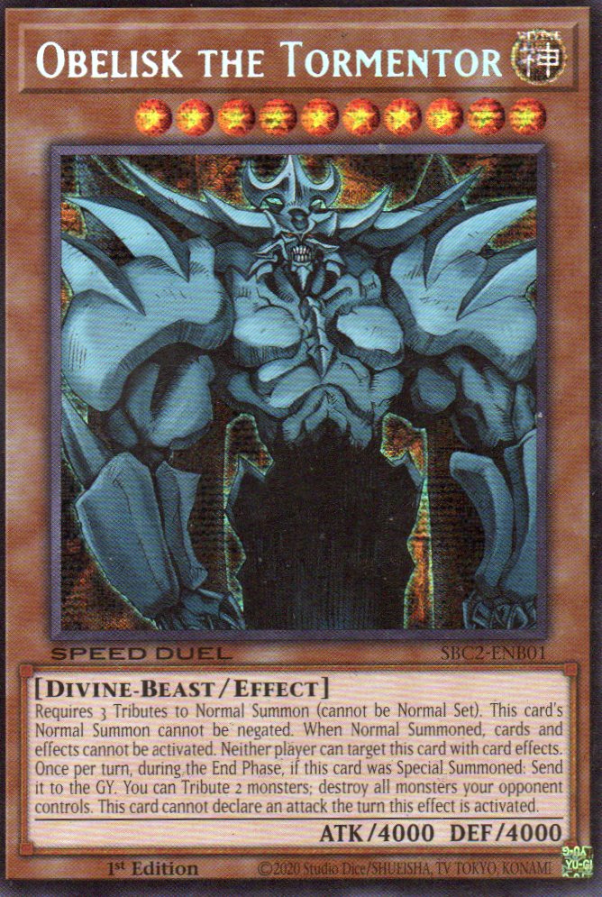Obelisk the Tormentor SBC2-ENB01 Secret rare